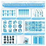 BenLouis Winter School Stationery Party Favors Snowflake Holiday Themed Classroom Gift Prizes Bulk for Students Kids Christmas Frozen Birthday Goodie Bag Stuffers Pinata Filler (24Set Snowflake)