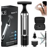 FOKE Back Shaver for Men, Ultra-Wide 1.8 T-Shaped Head, Includes Travel Case, Mens Back Shaver Rechargeable with Long Handle, Safety Lock, Waterproof IPX7, Multi-Functional Body Hair Trimmer,(Black)