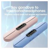 STEHEALTH Pillow Speaker for Sleeping, Bluetooth Bone Conduction, 3D White Noise, Volume Control, Sleep Timer Side Sleepers(Blue)