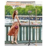 Selfie Stick,67 inch/1.7 Meter Selfie Stick Tripod,Gifts for Women Men,Portable Cell Phone Tripod Stand with Wireless Remote Shutter Compatible with iPhone 16e/16/15/14/13, Samsung Series(Black)