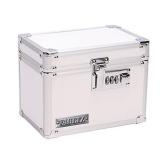 Medicine Lock Box w/Combination Lock - 5 x 7 x 5 Cabinet Safe, White