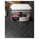 Medicine Lock Box w/Combination Lock - 5 x 7 x 5 Cabinet Safe, White