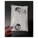 NICETOWN White Sheer Linen Curtains for Living Room 84 inch Length 2 Panels Set, Grommet Semi Sheer Privacy with Light Filtering Flax Window Treatments for Bedroom, W52 x L84