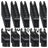 Bionso 55PCS Oscillating Saw Blades, Professional Universal Titanium Multitool Blades for Wood Plastics Metal, Quick Release Multi Tool Kits Fit Dewalt Ryobi Milwaukee Rockwell Fein Makita