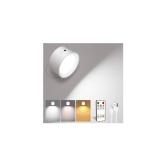 AMETHEUS LED Wall Mounted Lights, Rechargeable Wall Sconces Lamp, 3 Color Temps & Remote and Touch, 360Â°Rotation Dimmable Cordless Wall Light for Study Bedroom Reading Bedside(White, 1 Pack)