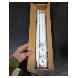 Tension Curtain Rod 30 To 63 Inch White Tension Rods Adjustable Spring Loaded Curtain Rods 7/8 Curtains Rods No Drilling Tension Rods For Windows Bedroom Closet Doorway Door