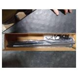 SMODBRODRE Black Curtain Rods for Window 28 to 48, 5/8 inch Small Decorative Curtain Rod Set with Brackets