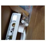 ACEPLANET Offset Position Keyed Sliding Patio Door Handleset with Mortise Lock, 45° Keyway, 3-15/16 H.C., Fits 1-3/8 to 2 Thick Doors, Non-Handed, White Diecast