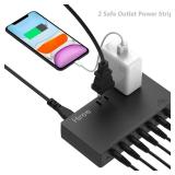 Hiree Guitar Pedal Power Supply 7 DC Output for 9V Effect Pedal Board with 2 AC Outlets for Charging Speaker, Musical Instruments