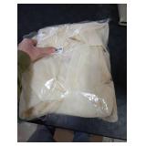 OVZME Cream Sheer Curtains 96 Inches Long 2 Panels - Soft Light Filtering Window Sheer Panels for Living Room/Bedroom, Top Dual Rod Pocket, 1 Pair, Each 42Wx84L Inches