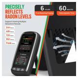 LifeBasis Radon Detector with TFT Color Display First Data Display in 6 Hours, Portable Radon Monitor for Home Rechargeable Radon Tester Long Data Storage with Visual and Audible Alarm pCi/L or Bq/m