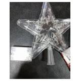 Lighted Christmas Tree Star Topper with Stabilizer Holder - 9 Battery Operated Tree Toppers with 30 LED Lights, Large Xmas Tree Top Ornament for Holiday Decoration