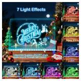 LED Drawing Board, Class Valentines Day Gifts for Kids Toys, 17 Light Up Acrylic Dry Erase Led Note Board with Colors, Doodle Glow Board, Magic Drawing Tablet as Birthday Gifts for Girls Boys