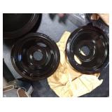 COZZIVITA GE Black Stove Drip Pans, 10% Energy Save by Enamel Spraying Prevent Bending and Rust - Include 2 6