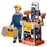 Kids Tool Bench - Kids Tool Set with Electric Toy Drill and Realistic Tools,78 Piece Toddler Tool Set Pretend Play for Toddlers 3-5,Boy Toys Age 5-6 Years Old