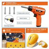 Kids Tool Bench - Kids Tool Set with Electric Toy Drill and Realistic Tools,78 Piece Toddler Tool Set Pretend Play for Toddlers 3-5,Boy Toys Age 5-6 Years Old