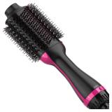 Dimecano Hair Dryer Brush, 4 in 1 One Step Hair Dryer and Styler Volumizer, Professional Hot Air Brush with Negative Ion Anti-frizz Blowout for Drying, Straightening, Salon, Black Pink