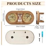 Tellegloww 3 in 1 Sauna Thermometer Hygrometer and Timer, Fahrenheit & Celsius Anti-Caking 15 Minute Sand Timer, Handmade from Red Cedar Wood Wall-Mounted Sauna Accessories