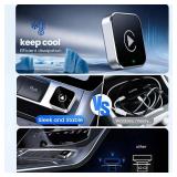 Wireless CarPlay Adapter & Android Auto Dongle, Shiny Silver Fast Auto-Connect, Compact Plug & Play Wireless CarPlay Converter for iPhone & Android, USB/USB-C, No Delay, Seamless Reconnect