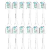 Densuuclin Toothbrush Replacement Heads for Philips Sonicare and More Click-on Handles 12 Pack White