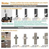 4 Inch Caster Wheels 2000Lbs, Threaded Stem Casters Set of 4 Heavy Duty, 1/2-13 x 1 (Screw Diameter 1/2, Stem Length 1), Safety Dual Locking Industrial Castors, Wheels for Cart, Furniture