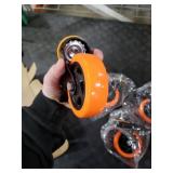 4 Inch Caster Wheels 2000Lbs, Threaded Stem Casters Set of 4 Heavy Duty, 1/2-13 x 1 (Screw Diameter 1/2, Stem Length 1), Safety Dual Locking Industrial Castors, Wheels for Cart, Furniture