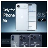 JETech Case for iPhone Air, Non-Yellowing Shockproof Phone Bumper Cover, Anti-Scratch Clear Back, 6.5-Inch Display (Blue)