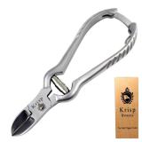Professional Toenail Clippers for Thick Toe Nails - Heavy Duty Medical Grade Podiatry Stainless Steel Nail Clippers Cutter Trimmer Toenail Scissors for Men Seniors Podiatrist Tools (Silver, 6.25 Inch)
