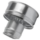 4 Inch Roofing Rain Cap - Galvanized Steel Round Roof Vent Cover - All Weather HVAC Exhaust Chimney Cap (4 / 100mm)