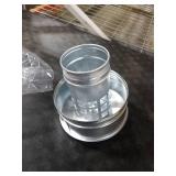 4 Inch Roofing Rain Cap - Galvanized Steel Round Roof Vent Cover - All Weather HVAC Exhaust Chimney Cap (4 / 100mm)