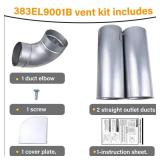 Upgraded 383EEL9001B Dryer Venting Kit Assembly Compatible with LG Kenmore Sears, Replaces 3911EZ9131X 1266802 AH3575086 EA3575086, AP4438852, PS2438605, EAP2438605, Adjustable