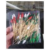 Jiesky 125 Pcs 5in Christmas Tree Cocktail Picks 5 Kind of Bamboo Cocktail Toothpicks Fruit Food Appetizer Charcuterie Skewers Dessert Dinner for Christmas Party Decorations