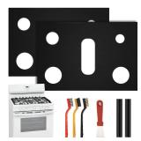 Loszaral 2Pcs Stove Guard for Gas Stoves, Stove Top Covers for Gas Burners - 5 Burner Reusable Gas Stove Protectors for Samsung Gas Range, Non-Stick & Washable