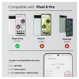 GREEN FUSION Compatible with Pixel 6 Pro Back Glass Cover Replacement (Cloudy White)