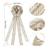 Christams Tree Topper Bow, Large Champagne Gold Bows Burlap Decorative Bows for Xmas Holiday Thanksgiving Indoor Outdoor Ornament Gift Bow