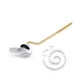 iFealClear Universal Toilet Handle Replacement Kit, Side/Angle Mount Toilet Flush Handle Compatible with Kohler K-GP30324-CP/TOTO/American Standard, Stainless Steel Flapper Chain, Chrome