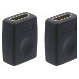 VCE HDMI Coupler HDMI Female to Female Connector 3D 4K Extension Adapter Compatible with PCs and Xbox One Wall-Mounted TVs and TV Sticks, 2-Pack