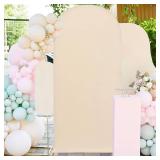 Beige Balloon Arch Fabric Cover