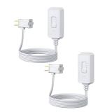 DEWENWILS Plug in Dimmer Switch for Lamp, Table Lamp Dimmer for Dimmable LED/CFL Lights and Incandescent Bulbs, Full Range Slide Control, Extension Cord Dimmer, White, 2 Pack