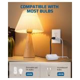 DEWENWILS Plug in Dimmer Switch for Lamp, Table Lamp Dimmer for Dimmable LED/CFL Lights and Incandescent Bulbs, Full Range Slide Control, Extension Cord Dimmer, White, 2 Pack