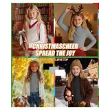 LessonZoo 3 Pack Girls Turtleneck Long Sleeve Shirts Ribbed Knit Cotton Layer Tops Slim Fit Casual Undershirts (Black, White, Light Gray, Large Youth)