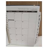 2026 Floral Pattern Spiral Planner with Monthly Tabs