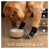 DOK TigerToes Premium Non-Slip Dog Socks for Hardwood Floors - Extra-Thick Grip That Works Even When Twisted - Prevents Licking, Slipping, and Great for Dog Paw Protection - Size Large