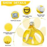 HIHANHAN Soft Mesh Dog Harness and Leash Set, No Pull Puppy Harness and Leash Set, Reflective Step in Harness for Small Medium Dogs, Easy Walk Escape Proof Vest Harnesses (Yellow, XS)