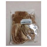 Fenghuangwu Curtain Tiebacks Handmade Decorative Curtain Holdbacks Rope with Tassel (Gold, 6P)