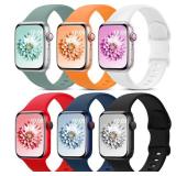 Sport Bands Compatible with Apple Watch Band 38mm 40mm 41mm 42mm 44mm 45mm 49mm 46mm,Silicone Waterproof Strap for iWatch Apple Watch Series 11 10 9 Ultra 8 7 6 5 4 3 2 1 SE Women Men 5 pack