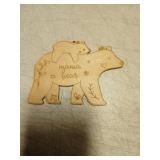 Mama Bear Wooden Ornament with Sentimental Mothers Day Card, Mother Daughter Special Bond Keepsake, Heartfelt for First Time Moms, Best Friend, Sister, Mom, Daughter, Grandma