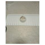 YATOISUR Sink Splash Guard 14.4 x 5.4 - Sink Faucet Mat with Faucet Water Catcher Mat & Soap Dish & Sponge Holder 3 in 1 - Silicone Faucet Handle Drip Catcher Tray for Kitchen RV & Bar Faucet, White