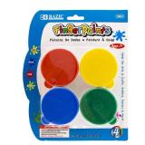 BAZIC Products Finger Paint Set Assorted Color 160ml, Non Toxic Painting Fun Art Supplies, DIY Craft Activity for Kids at School Home Age 3+ 4/Pack, 1-Pack