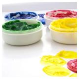 BAZIC Products Finger Paint Set Assorted Color 160ml, Non Toxic Painting Fun Art Supplies, DIY Craft Activity for Kids at School Home Age 3+ 4/Pack, 1-Pack
